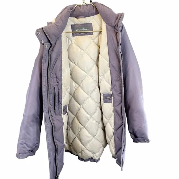EDDIE BAUER Weatheredge Lavender Purple Goose Down Parka Jacket - Picture 5 of 7